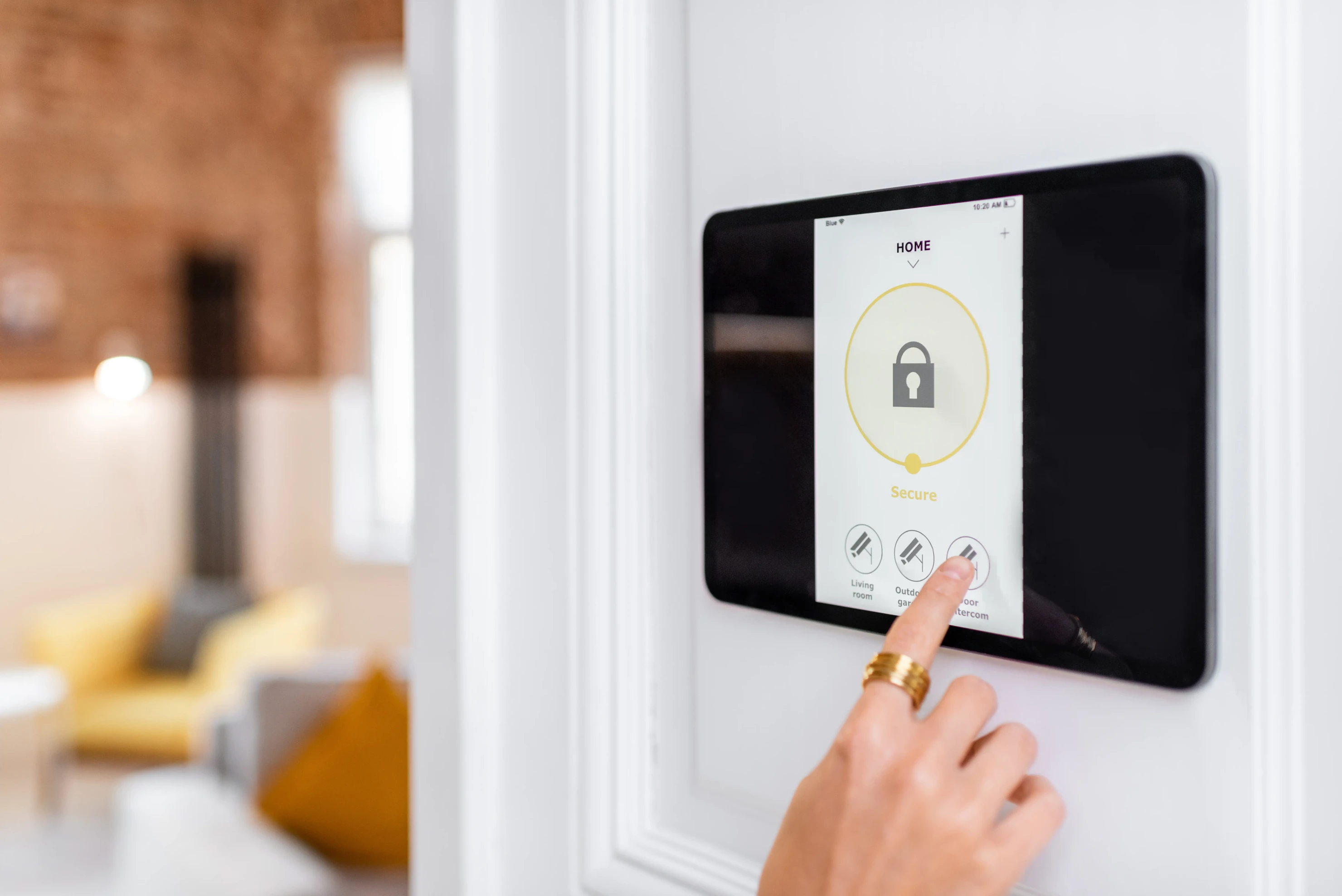 panel de control de la alarma de adt