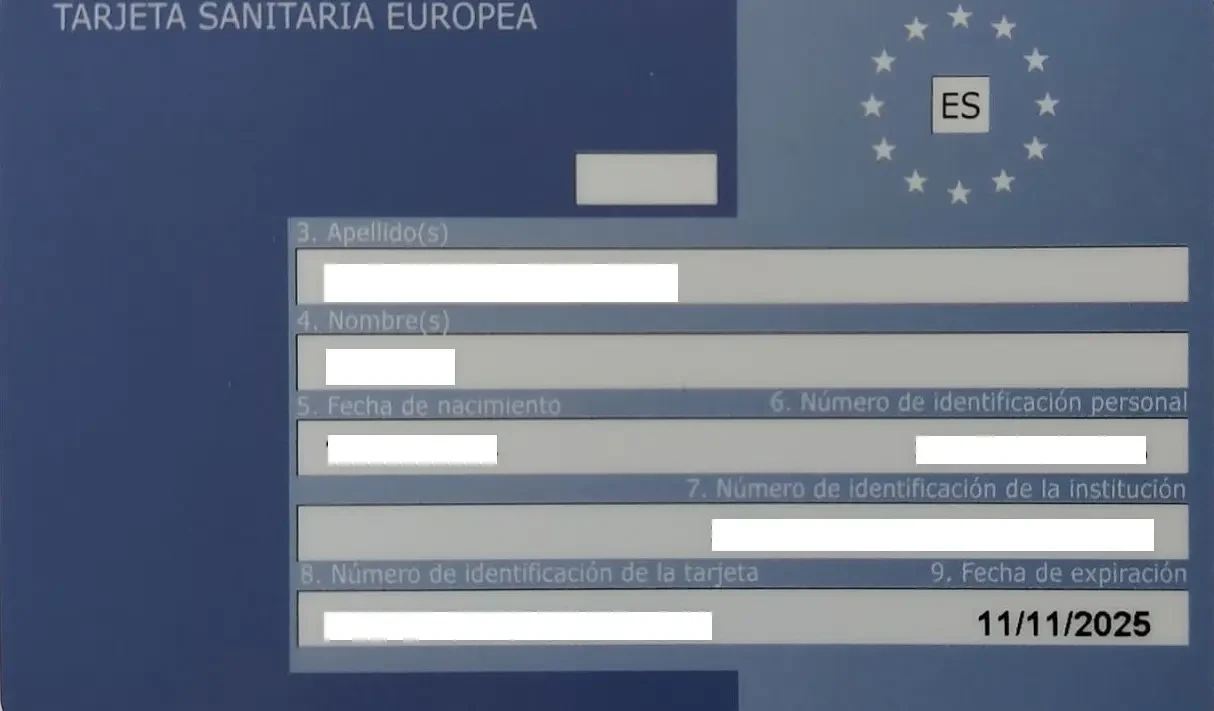 Tarjeta Sanitaria Europea