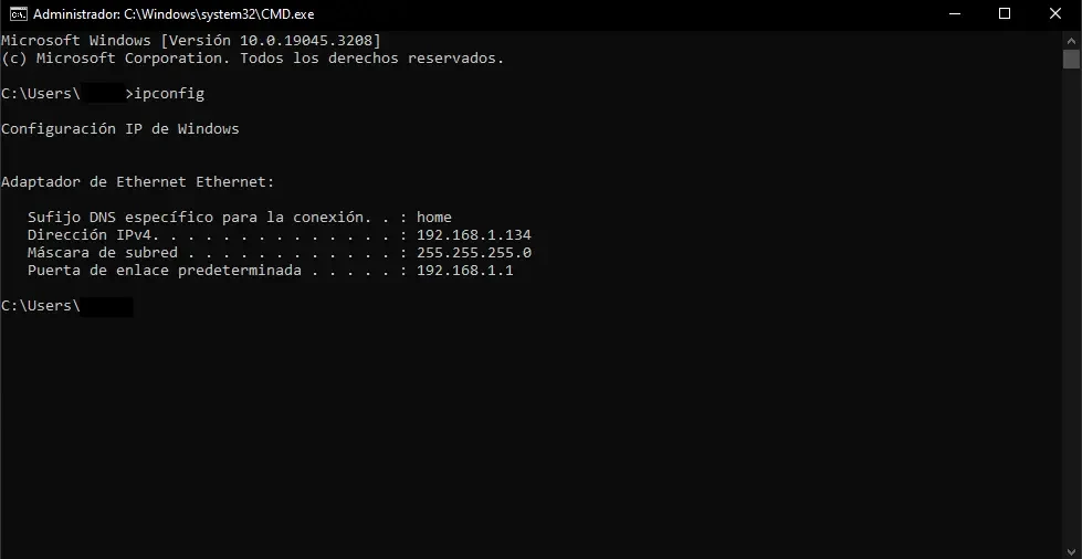 consola de windows