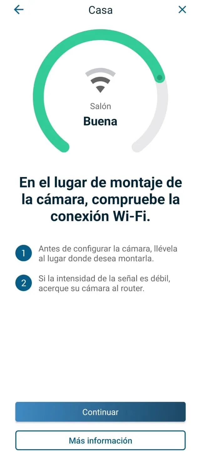 Intensidad de señal WiFi de nuestra cámara Arlo