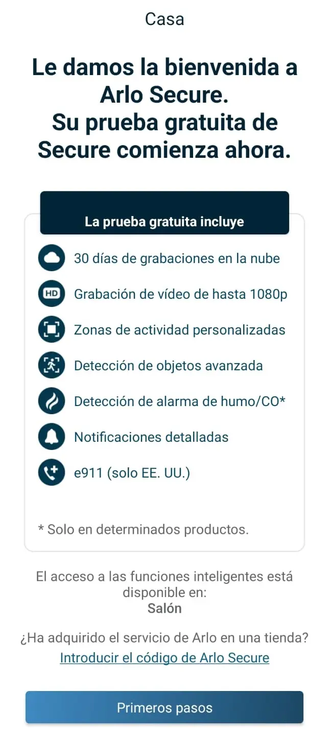 prueba gratuita en arlo secure
